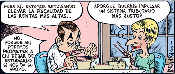 La familia Zapatero discutiendo sobre la subia de impuestos