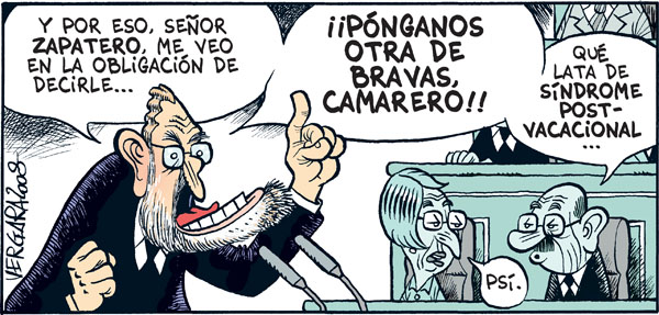 ¿Y donde está Rajoy? pues Rajoy está sentado en una silla esperando pacientemente a volver a perder las elecciones en el 2012